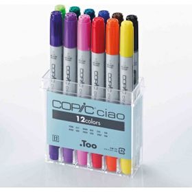 Copic Ciao Basic Renkli 12'li Markör Kalemi Set
