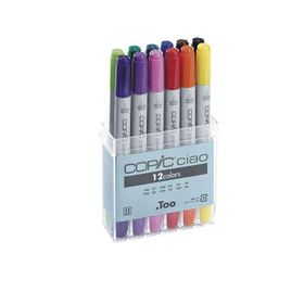 Copic Ciao Basic Renkli 12'li Markör Kalemi Set