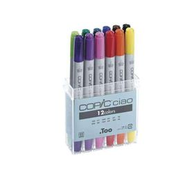 Copic Ciao Basic Renkli 12'li Markör Kalemi Set