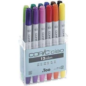 Copic Ciao Basic Renkli 12'li Markör Kalemi Set