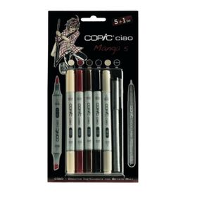 Copic Ciao Marker Set 5+1 Manga 5 Marker Set
