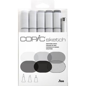 Copic Sketch 6'lı Sketching Grays Marker Set