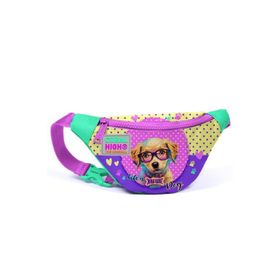 Coral High 11504 Kids Sarı Pembe Sevimli Köpek Desenli Bel Çantası