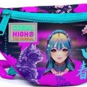 Coral High 11505 Kids Mor Pembe Anime Kedi Desenli Bel Çantası