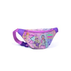 Coral High 11507 Kids Pembe Mor Fashion Girl Desenli Bel Çantası