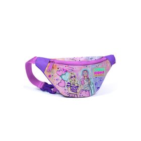 Coral High 11507 Kids Pembe Mor Fashion Girl Desenli Bel Çantası