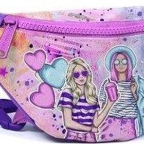 Coral High 11507 Kids Pembe Mor Fashion Girl Desenli Bel Çantası