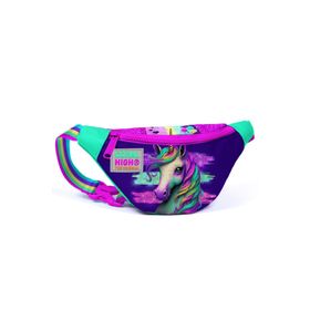 Coral High 11510 Kids Pembe Su Yeşili Unicorn Desenli Bel Çantası