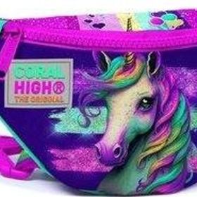Coral High 11510 Kids Pembe Su Yeşili Unicorn Desenli Bel Çantası