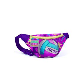 Coral High 11513 Kids Pembe Mor Voleybol Desenli Bel Çantası