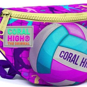 Coral High 11513 Kids Pembe Mor Voleybol Desenli Bel Çantası
