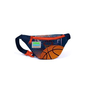 Coral High 11518 Kids Turuncu Lacivert Basketbol Desenli Bel Çantası