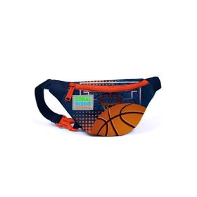 Coral High 11518 Kids Turuncu Lacivert Basketbol Desenli Bel Çantası