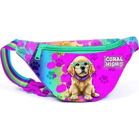 Coral High 11525 Kids Mor Pembe Köpek Desenli Bel Çantası