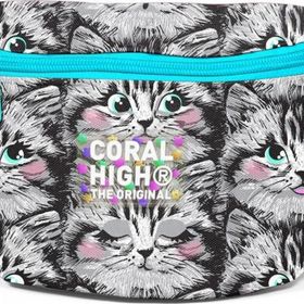 Coral High 11546 Gri Kedi Desenli Bel Çantası