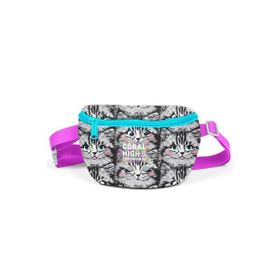 Coral High 11546 Gri Kedi Desenli Bel Çantası