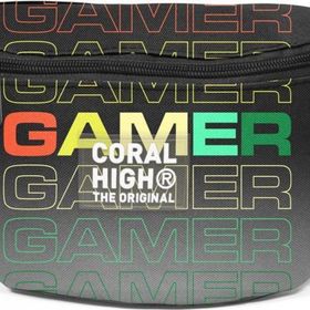 Coral High 11548 Siyah Gri Gamer Desenli Bel Çantası