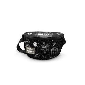 Coral High 11552 Siyah Galaxy Desenli Bel Çantası