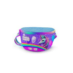 Coral High 11555 Kids Mor Pembe Simli Unicorn Desenli Bel Çantası