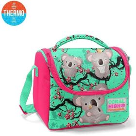 Coral High 11713 Kids Su Yeşili Neon Mercan Koala Desenli Thermo Beslenme Çantası