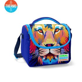 Coral High 11741 Lacivert Saks Aslan Desenli Thermo Beslenme Çantası