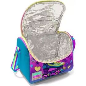 Coral High 11754 Kids Pembe Turkuaz Kulaklık Paten Desenli Thermo Beslenme Çantası