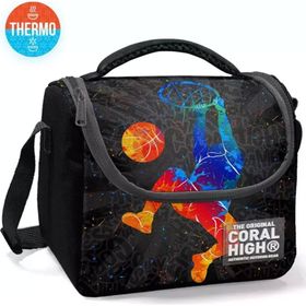 Coral High 11783 Kids Gri basketbol Desenli Thermo Beslenme Çantası