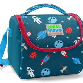 Coral High 11815 Kids Çivit Kırmızı Uzay Desenli Thermo Beslenme Çantası
