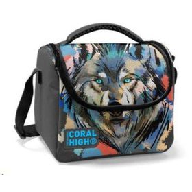 Coral High 11850 Kids Gri Siyah Kurt Desenli Thermo Beslenme Çantası