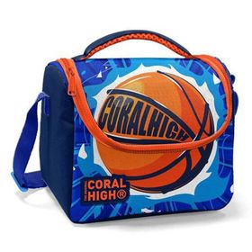 Coral High 11851 Basketbol Desenli Mavi-Lacievrt Renkli Beslenme Çanta
