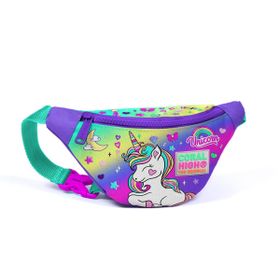 Coral High 12601 Kids Lavanta Su Yeşili Unicorn Desenli Bel Çantası