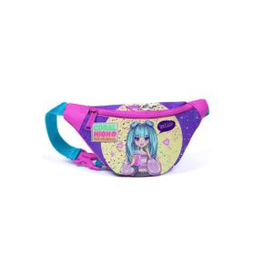 Coral High 12607 Kids Mor Pembe Anime Kız Desenli Bel Çantası