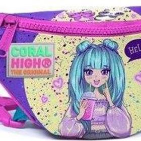 Coral High 12607 Kids Mor Pembe Anime Kız Desenli Bel Çantası