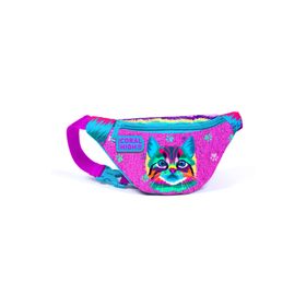 Coral High 12632 Kids Mor Pembe Kedi Desenli Bel Çantası