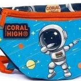Coral High 12640 Kids Lacivert Mavi Astronot Desenli Bel Çantası