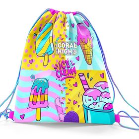 Coral High 12652 Kids Mixed Dondurma Desenli İpli Büzgülü Sırt Çantası