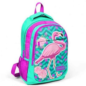 Coral High 14382 Flamingo Desenli Okul Sırt Çantası