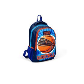 Coral High 14405 Kids Lacivert Mavi Basketbol Desenli Üç Bölmeli Okul Çantası