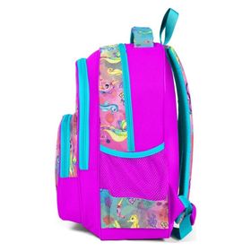 Coral High 14412 Kids Pembe Rengarenk Denizatı Desenli Üç Bölmeli Okul Sırt Çantası