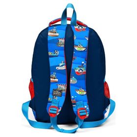 Coral High 14416 Kids Lacivert Mavi Gemi Desenli Üç Bölmeli Okul Sırt Çantası