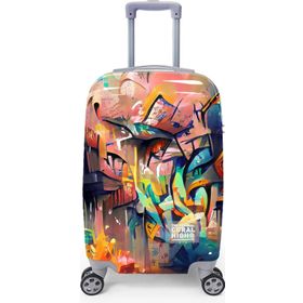 Coral High 16534 50 cm Renkli Desenli Kabin Boy Valiz