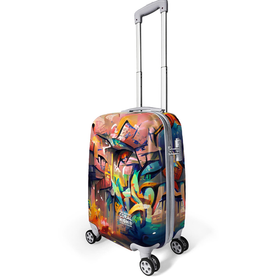 Coral High 16534 50 cm Renkli Desenli Kabin Boy Valiz