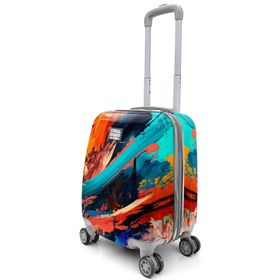 Coral High 16765 40 cm Renkli Desenli Mini Kabin Boy Valiz