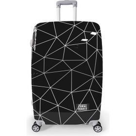 Coral High 16808 Renkli Desenli 70 cm Büyük Boy PC Valiz