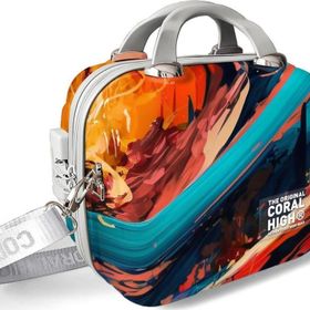 Coral High 16819 Renkli Desenli Omuz Askılı PC Makyaj Çantası