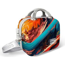 Coral High 16819 Renkli Desenli Omuz Askılı PC Makyaj Çantası