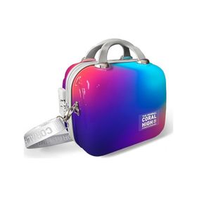 Coral High 16824 Renkli Desenli Omuz Askılı PC Makyaj Çantası