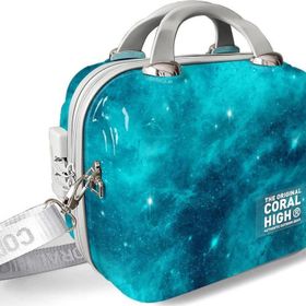 Coral High 16834 Renkli Desenli Omuz Askılı PC Makyaj Çantası