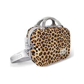 Coral High 16844 Kahverengi Leopar Desenli Omuz Askılı PC Makyaj Çantası