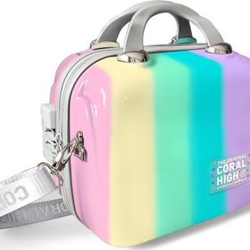 Coral High 16897 Çizgili Desenli Omuz Askılı PC Makyaj Çantası